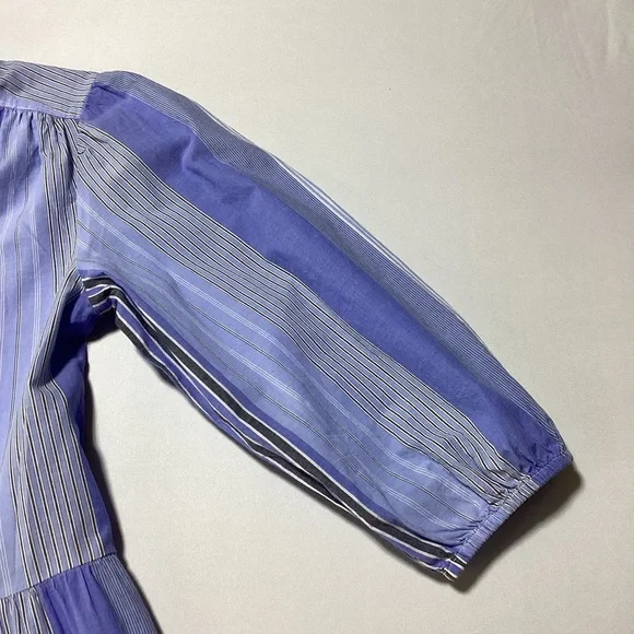 GAP Blue Striped Tiered Mini Dress - Picture 6 of 14